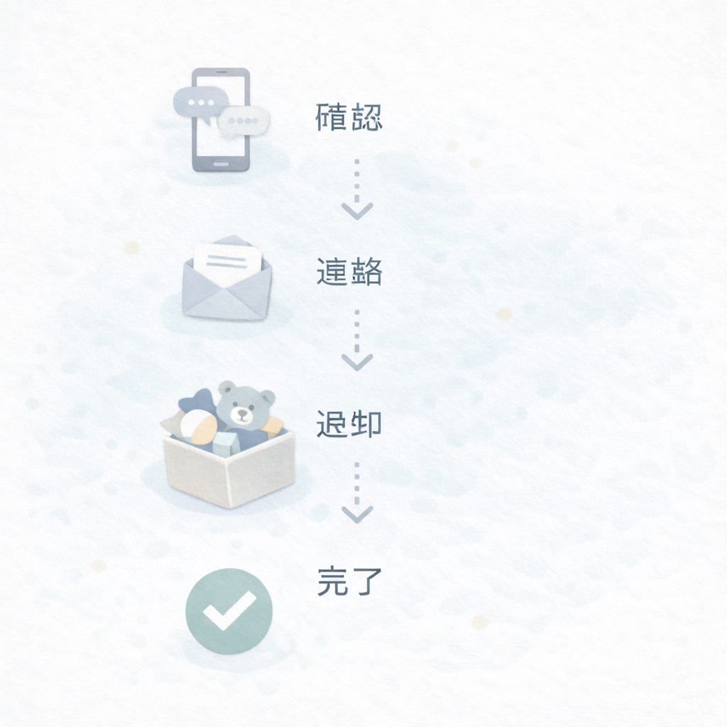 解約手順のステップ図